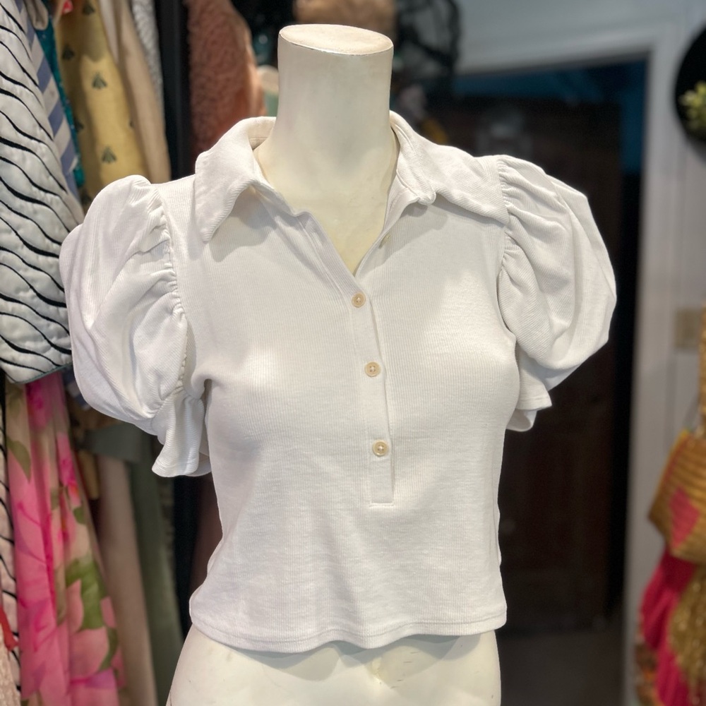 Puff Shouldered Crop